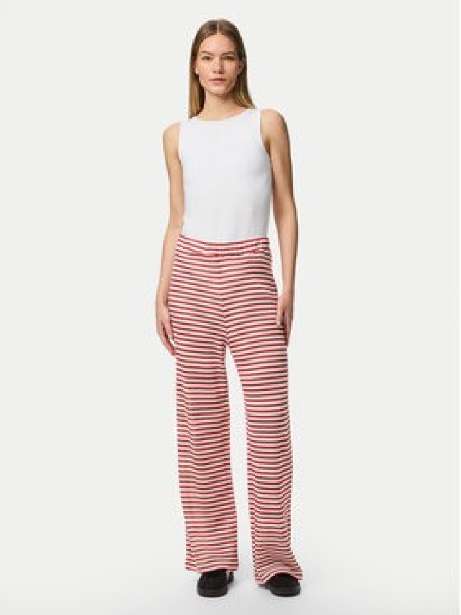 Pieces Spodnie materiałowe Manilla 17155071 Czerwony Wide Leg