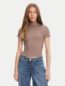 Guess Sweter W5YR04 Z0040 Brązowy Regular Fit