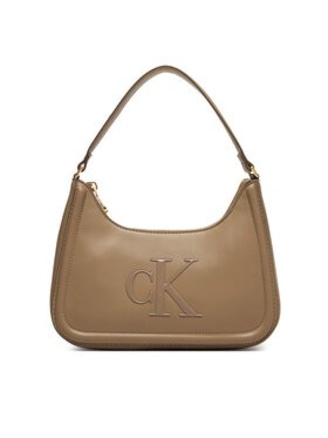 Calvin Klein Torebka Bold Ck Small Shoulder Bag LV04F3230G Beżowy