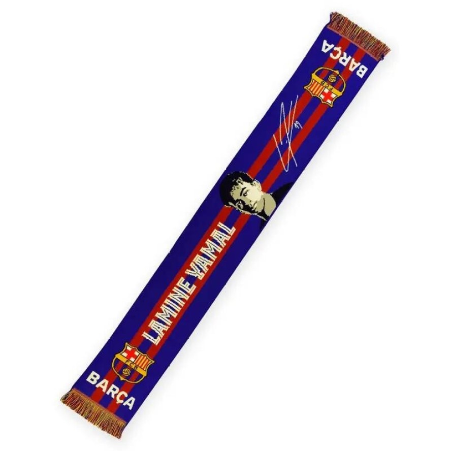 FC Barcelona 25-26, oficjalny szalik - podpisany, Lamine Yamal