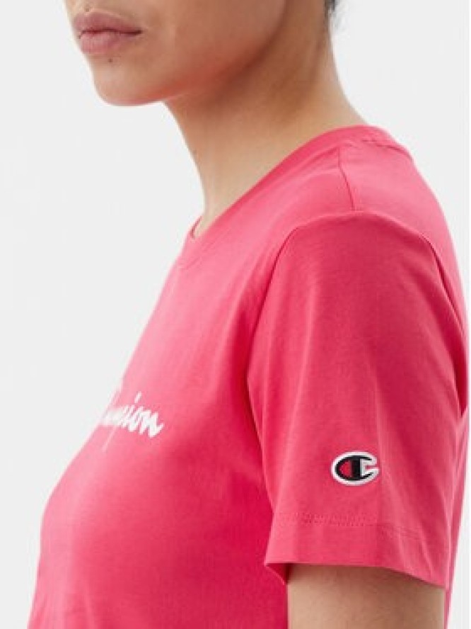 Champion T-Shirt 118090 Koralowy Slim Fit
