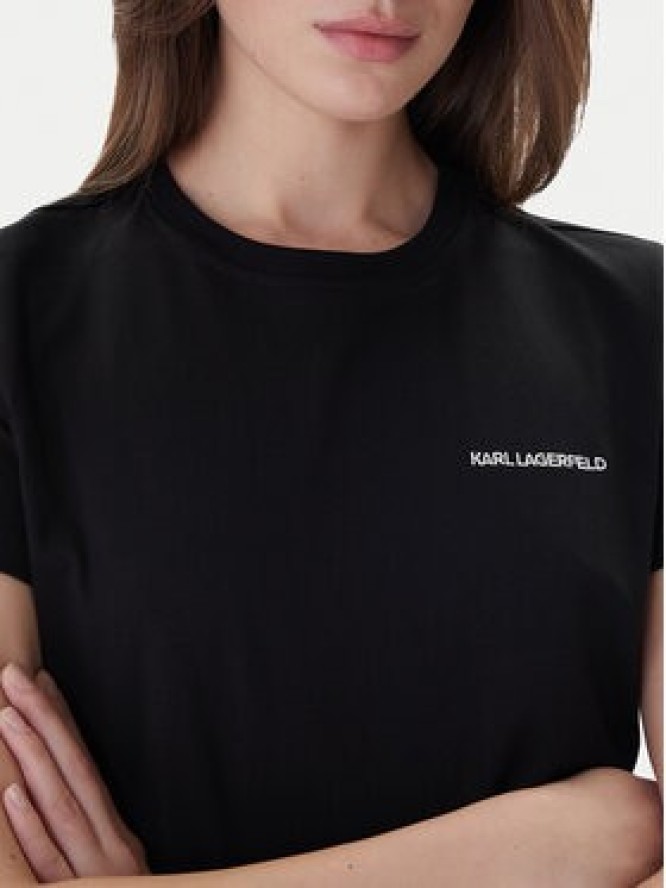 KARL LAGERFELD T-Shirt A1W17019 Czarny Regular Fit