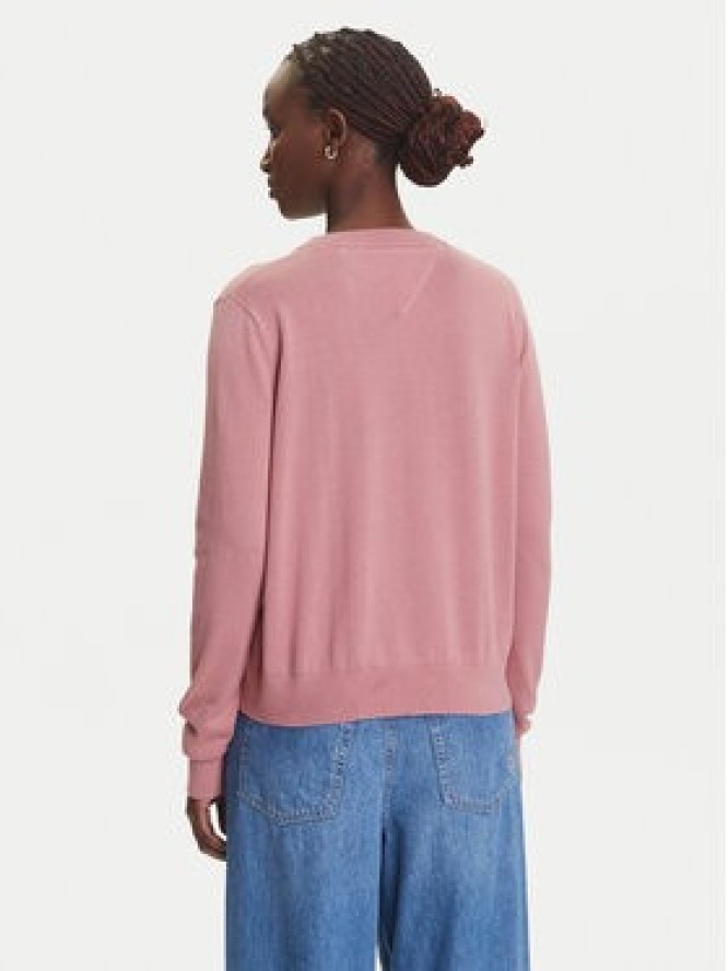 Tommy Jeans Sweter Essential DW0DW19888 Różowy Regular Fit