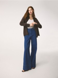 Jeansy wide leg - niebieski