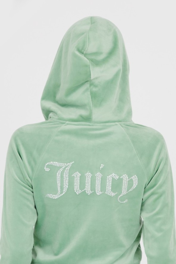 JUICY COUTURE Seledynowa damska bluza Madison, Rozmiar M