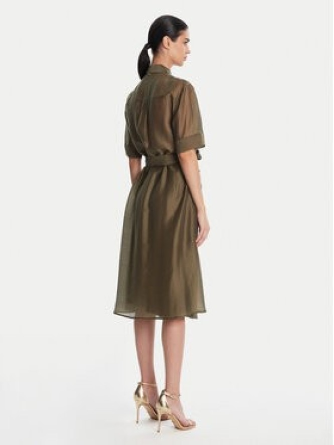 Fracomina Sukienka koszulowa FS25SD2007W78501 Zielony Regular Fit