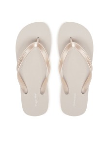 Calvin Klein Japonki Flatform Flip Flop Met Tpu HW0HW03120 Srebrny