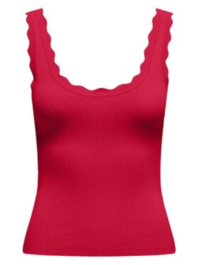 JDY Top Nanna 15290585 Czerwony Slim Fit