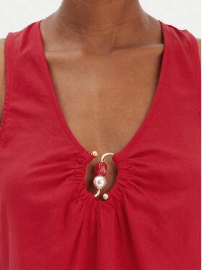 Seafolly Sukienka letnia Palermo 55508-DR Czerwony Regular Fit