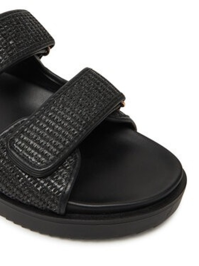 Tommy Hilfiger Klapki DOUBLE STRAP RAFFIA FW0FW08940 Czarny