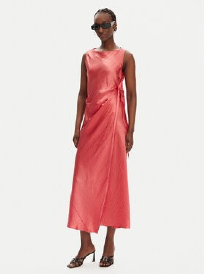 PINKO Sukienka koktajlowa Amico 105011 A2BU Koralowy Regular Fit