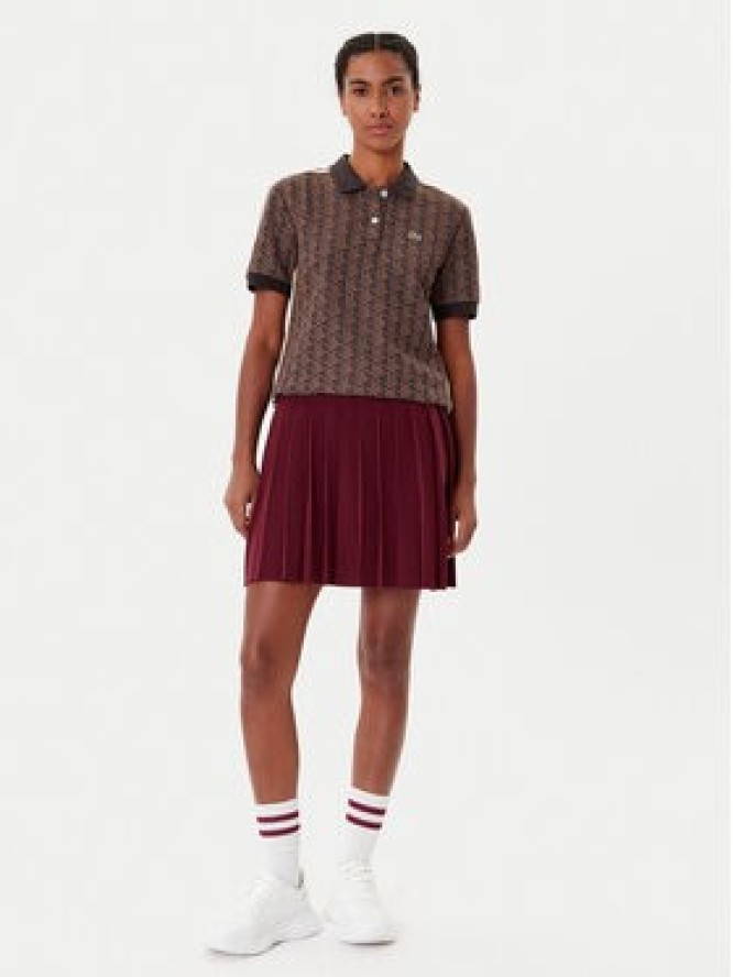 Lacoste Polo DF3364 Brązowy Slim Fit