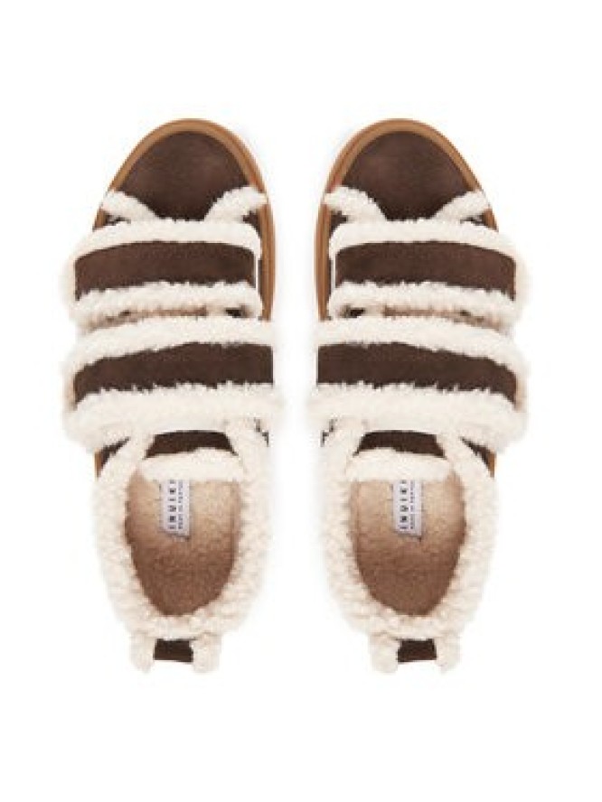 Inuikii Sneakersy Shearling Low Velcro 1001.001.0231 Brązowy