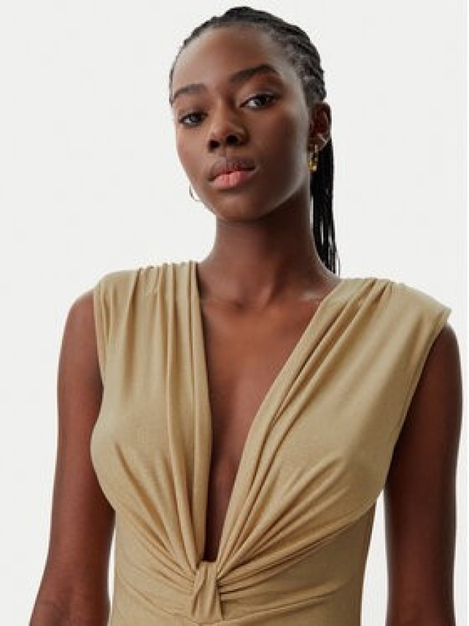 Rinascimento Sukienka wieczorowa CFC0122483003 Złoty Regular Fit