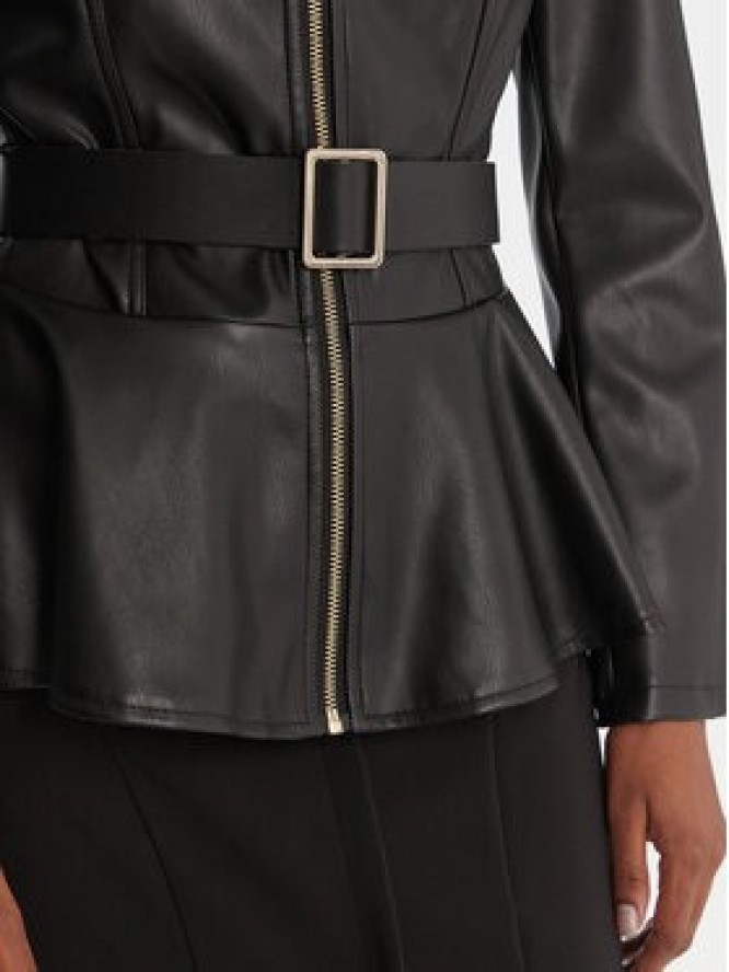 Rinascimento Kurtka z imitacji skóry CFC0125192003 Czarny Slim Fit