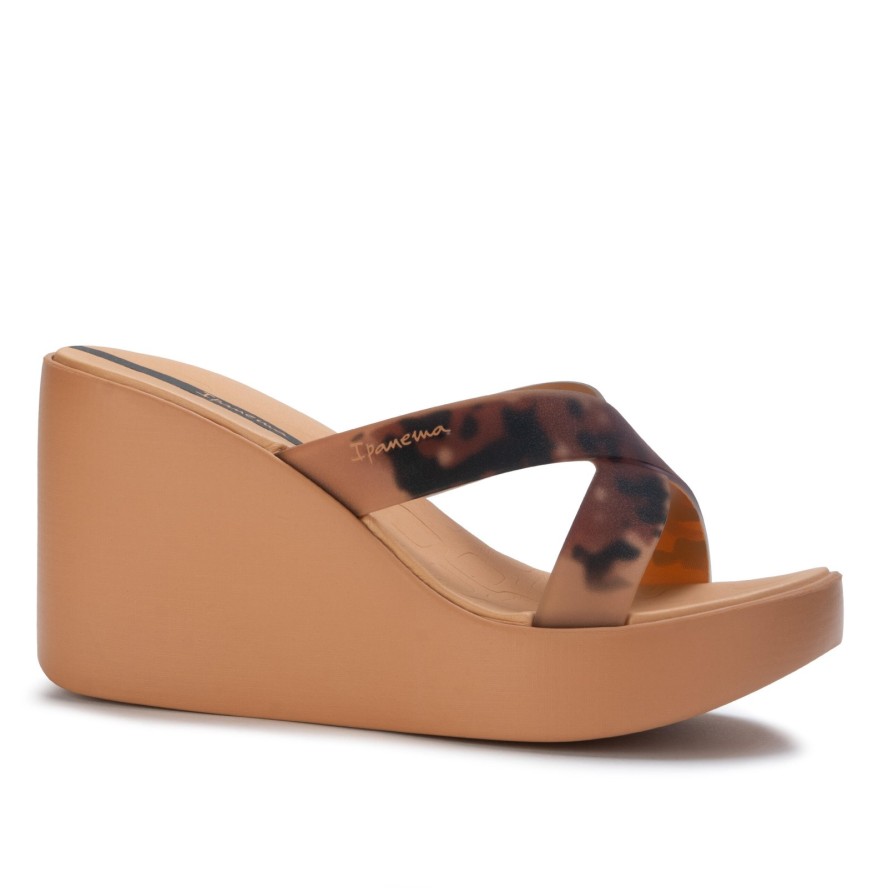 Klapki damskie na platformie Ipanema 83520 HIGH FASHION SLIDE FEM