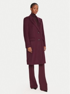 BOSS Płaszcz wełniany Classin 50548371 Fioletowy Regular Fit