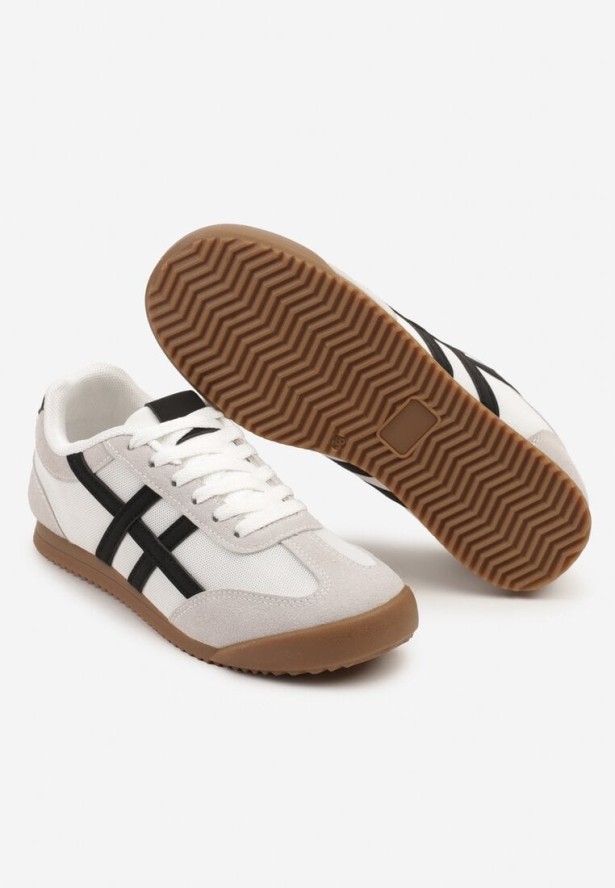 Biało-Czarne Sneakersy w Stylu Kultowych Tenisówek Ilissena