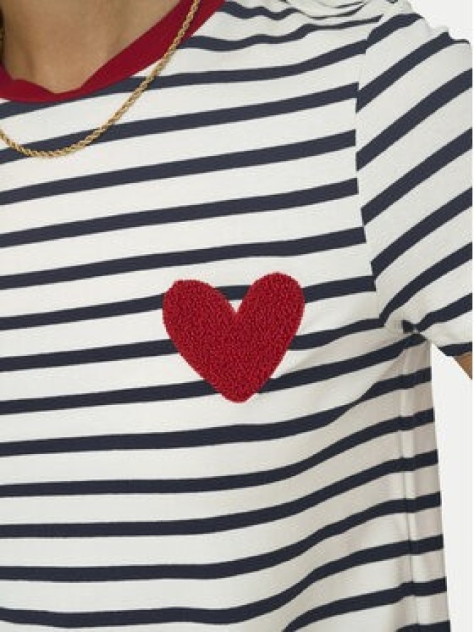ONLY T-Shirt Heart 15318959 Biały Regular Fit