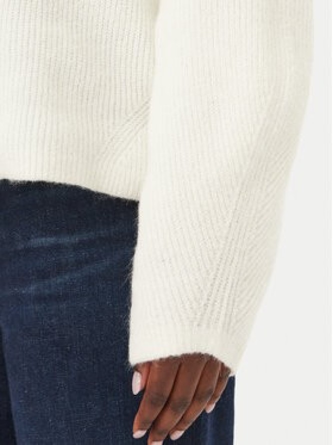 Tommy Jeans Sweter Badge DW0DW23349 Biały Relaxed Fit