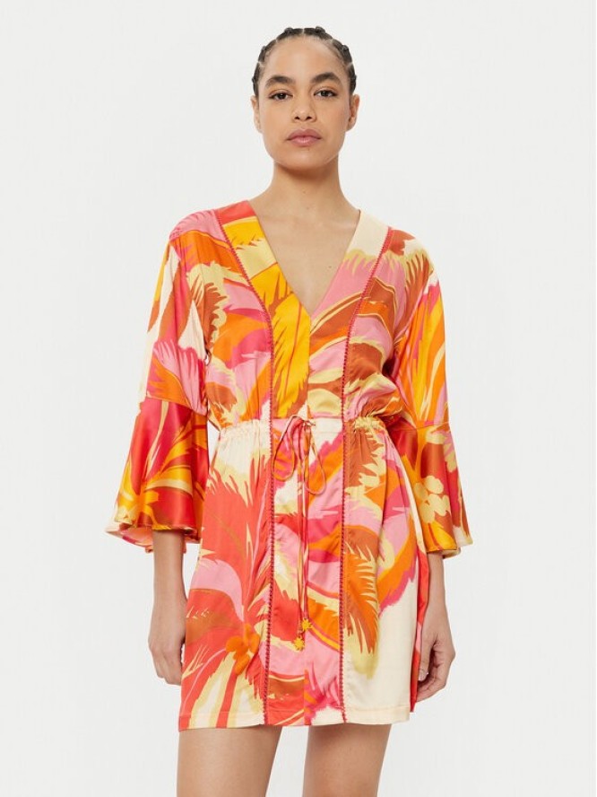 Maaji Sukienka letnia Jungle Palm PT2472CPO007 Pomarańczowy Regular Fit