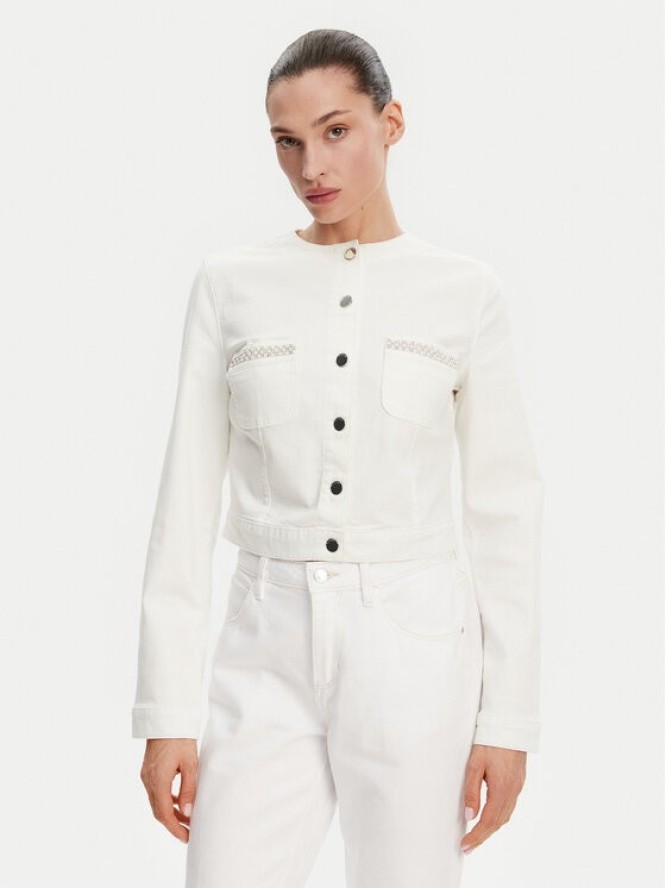 Guess Kurtka przejściowa 172731 Biały Classic Fit