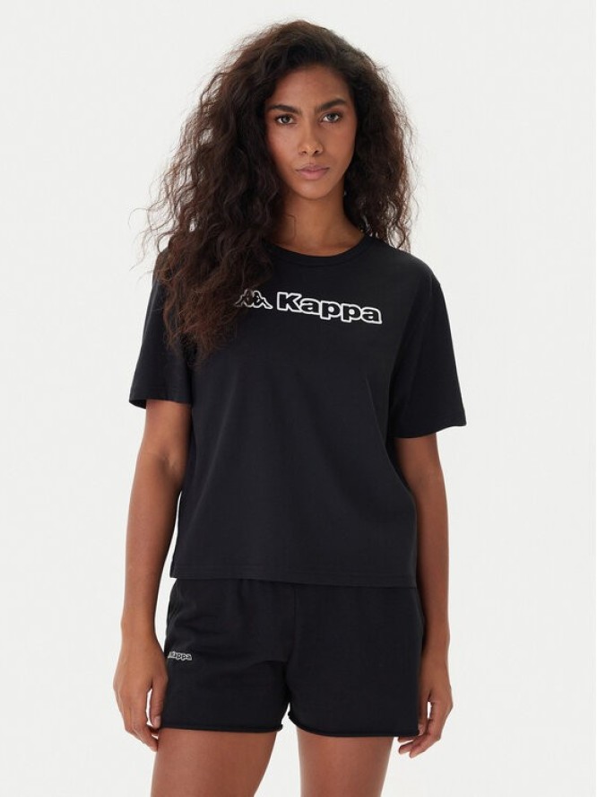 Kappa T-Shirt Frega 351M1KW Czarny Regular Fit