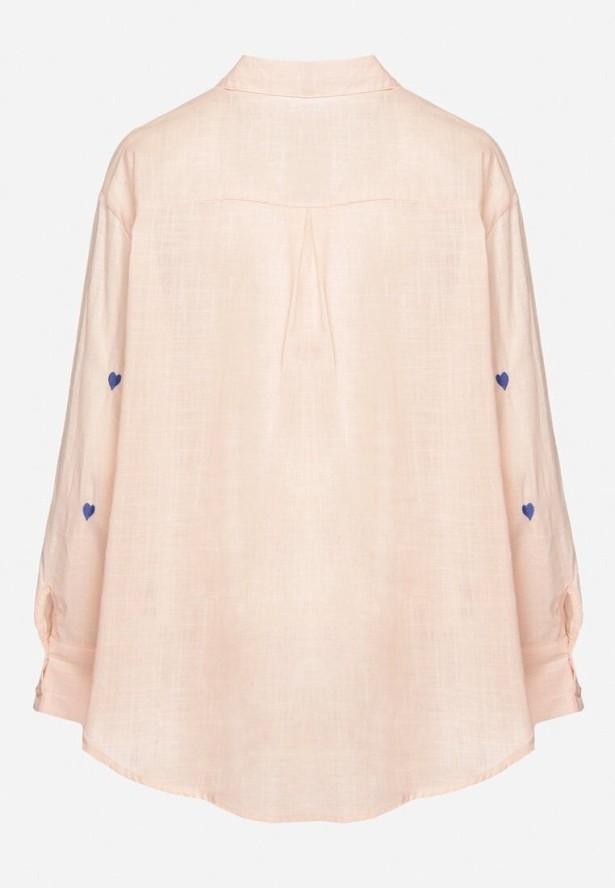 Różowa Koszula z Bawełny Ozdobiona Sercami Aslotis
