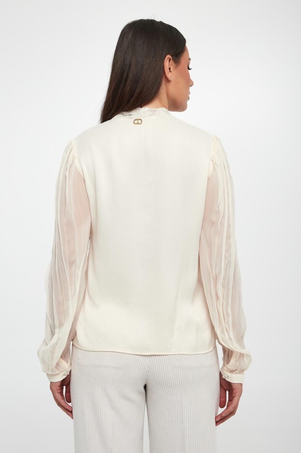 Bluzka damska z wiskozowej krepy TWINSET