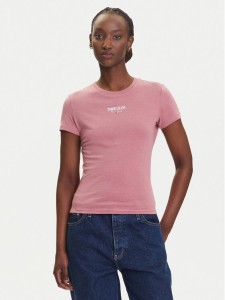 Tommy Jeans T-Shirt Essential DW0DW20913 Różowy Slim Fit