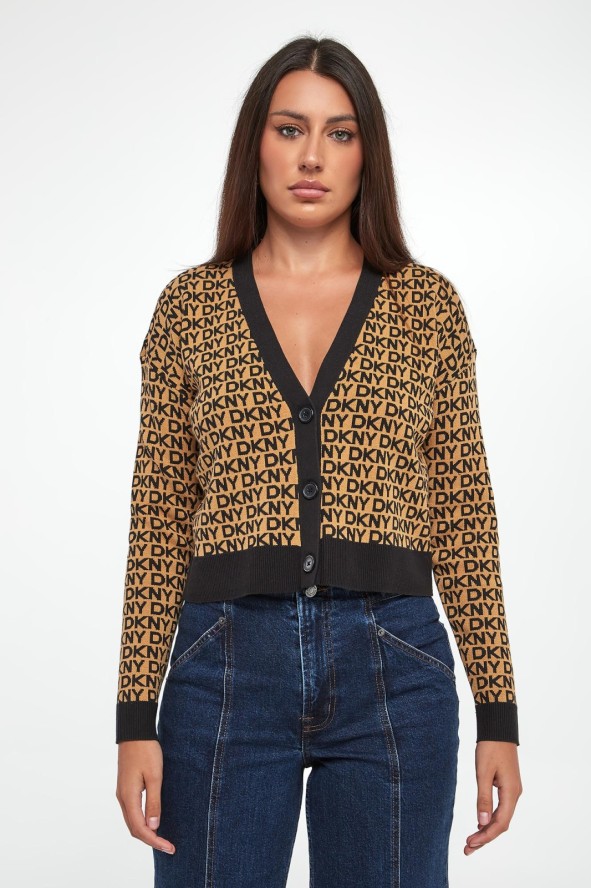 Kardigan damski logowany DKNY
