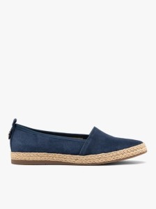 Granatowe espadryle z weluru