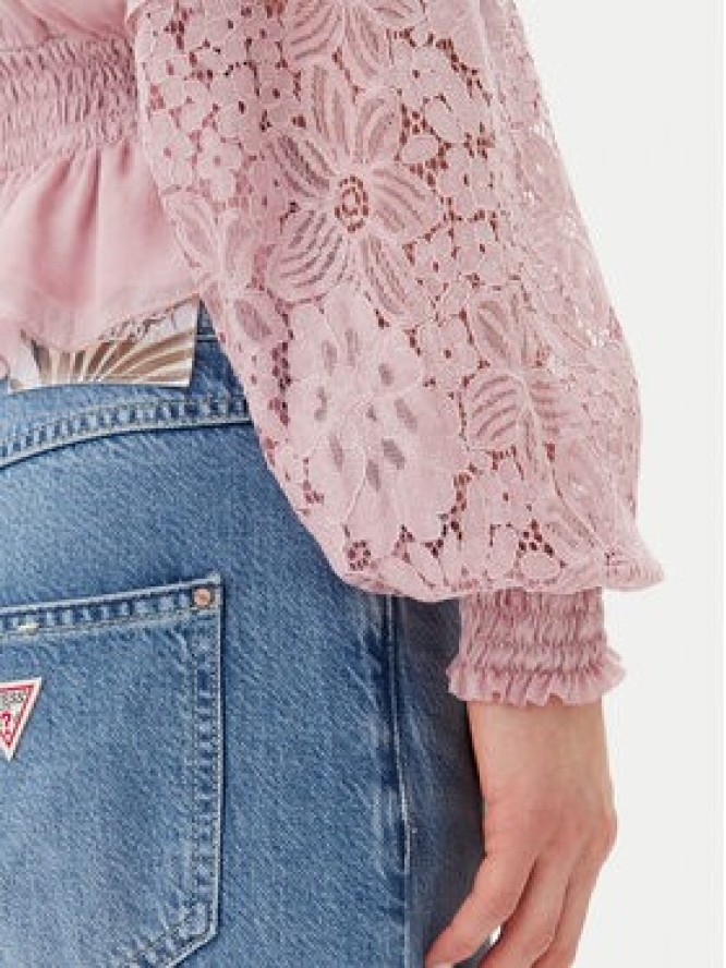 Guess Bluzka W5GH0S WE550 Różowy Regular Fit