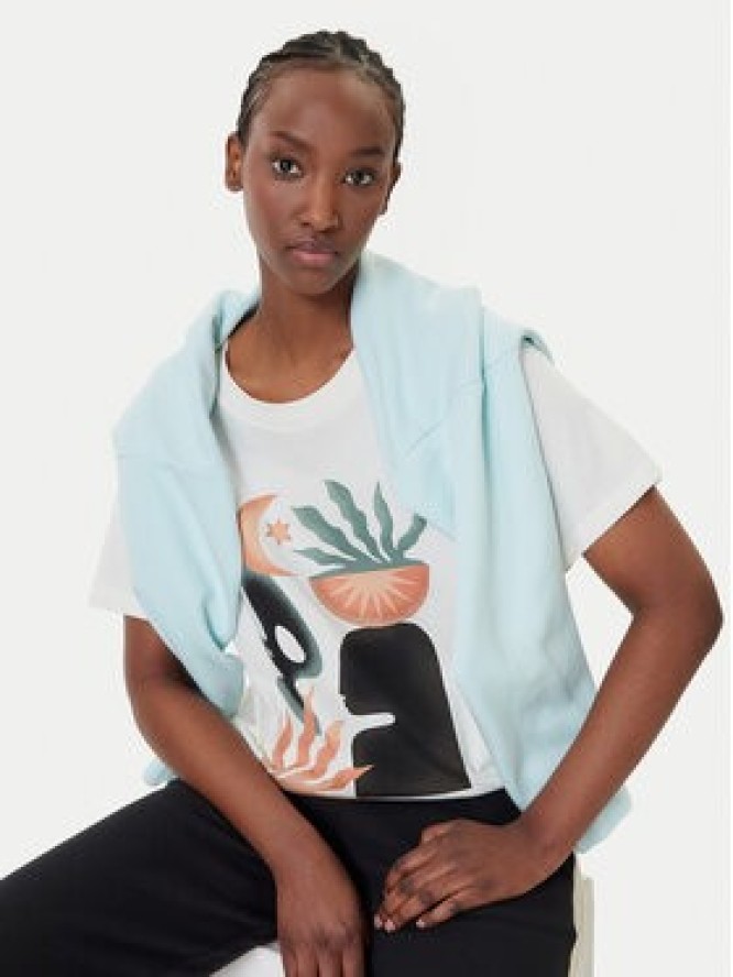 RVCA T-Shirt Collage EVJZT00163 Biały Easy Fit