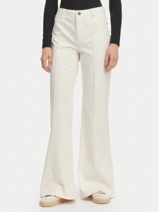 Guess Jeans Spodnie materiałowe W6RA0R WJ051 Kremowy Regular Fit