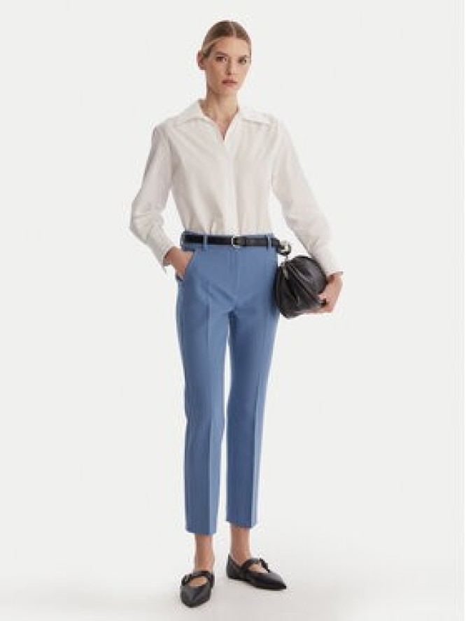 Weekend Max Mara Spodnie materiałowe Rana 2615131021 Błękitny Slim Fit
