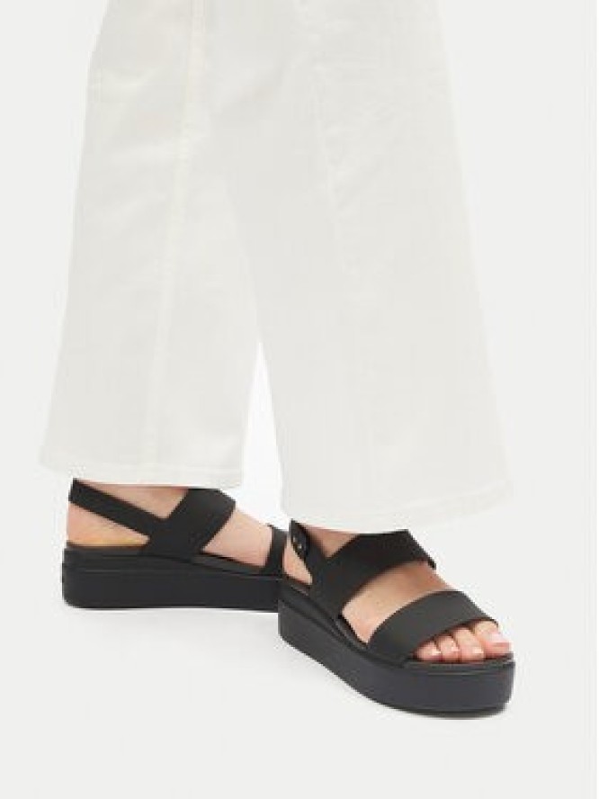Crocs Sandały Brooklyn Low Wedge W 206453 Czarny
