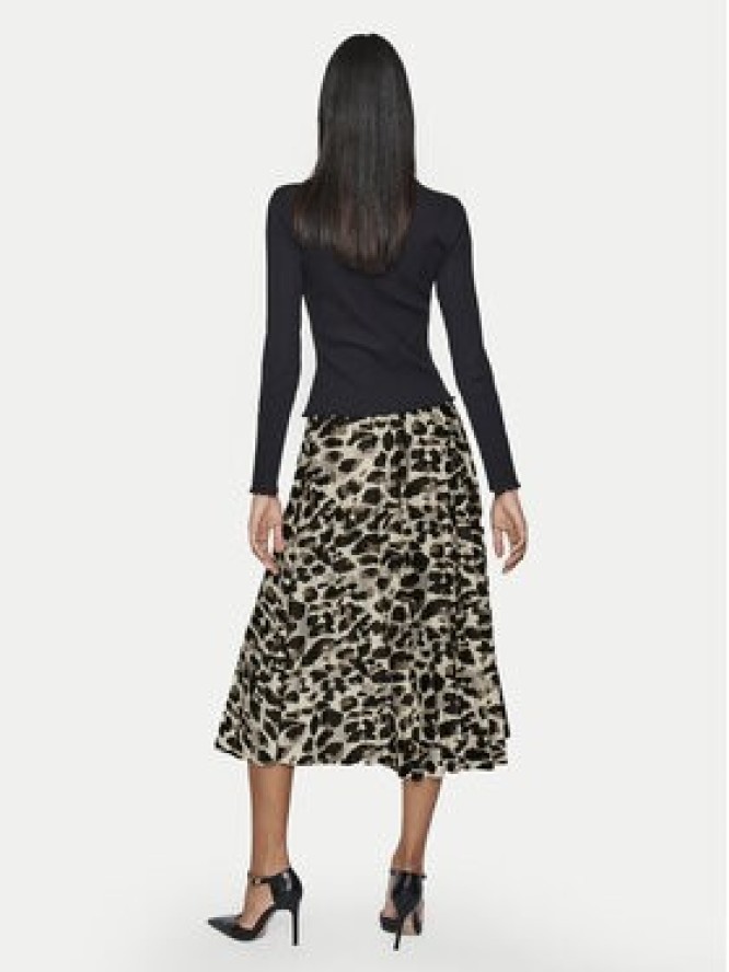 Vila Spódnica plisowana Nitban Print 14068477 Beżowy Regular Fit