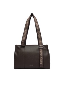 Calvin Klein Torebka Webbing Adj Strap Tote LV04F3644G Brązowy