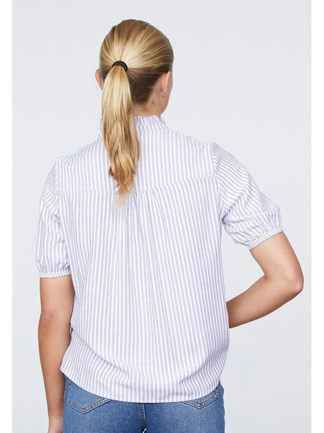 SisterS point Bluzka w kolorze lawendowo-białym rozmiar: XS