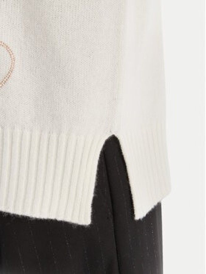 Liu Jo Sweter MF5444 MS76L Écru Regular Fit