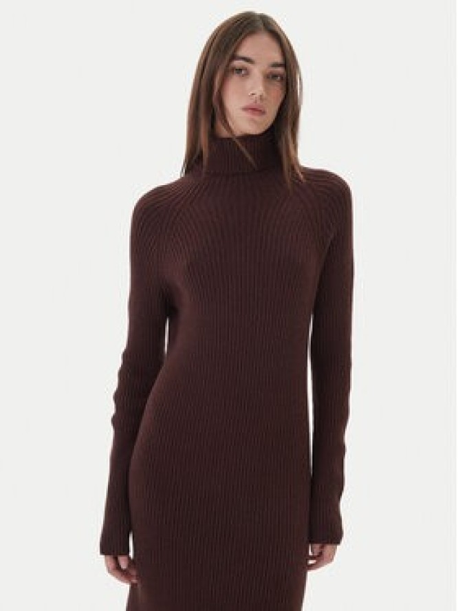 Kontatto Sukienka dzianinowa 3M0853C Brązowy Regular Fit