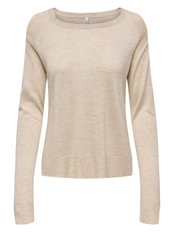 ONLY Sweter w kolorze beżowym rozmiar: M