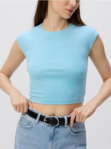 T-shirt z modalem - turkusowy