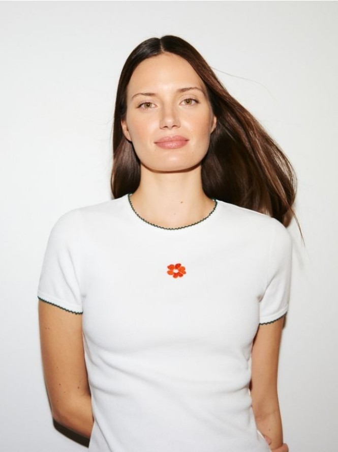 T-shirt z bawełną - biały