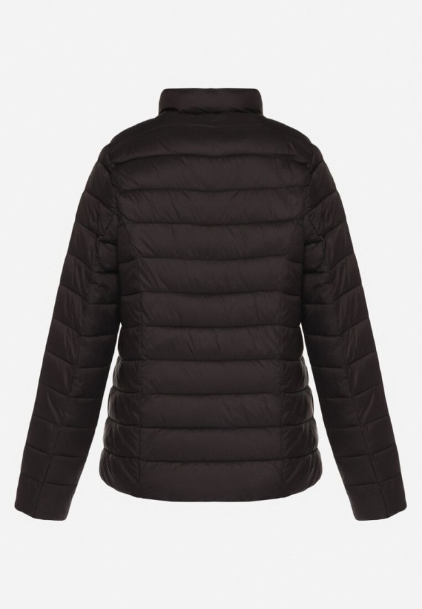 Czarna Pikowana Kurtka w Klasycznym Stylu Nelaniel