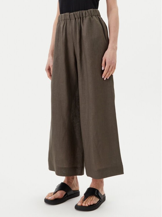 Max Mara Leisure Spodnie materiałowe Minnie 2516131018 Zielony Relaxed Fit