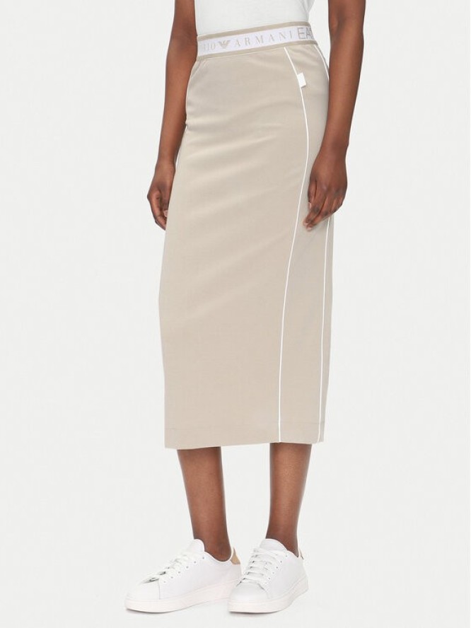 EA7 Emporio Armani Spódnica midi 7W000279 AF12501 U6155 Beżowy Regular Fit