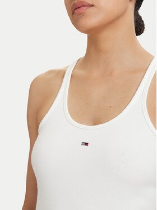 Tommy Jeans Top Racerback DW0DW22264 Biały Slim Fit