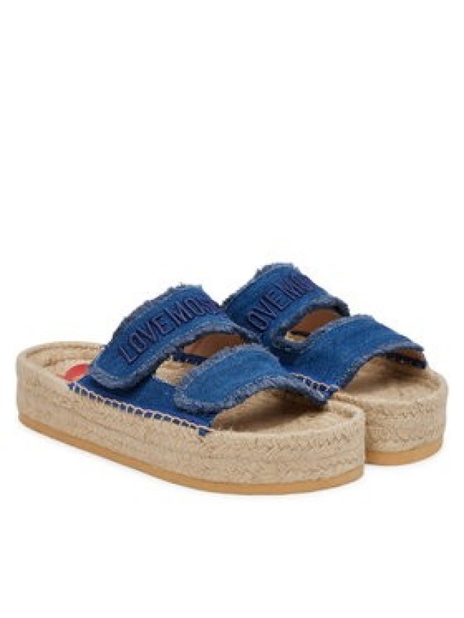 LOVE MOSCHINO Espadryle JA28383G0MJO5700 Niebieski